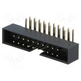 10 pcs : DS1014-20RF1B-B - Socket, IDC, male, PIN: 20, angled 90°, THT, gold flash, 2mm