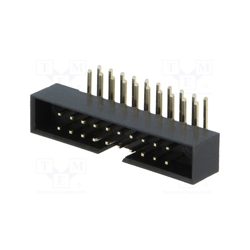 10 pcs : DS1014-20RF1B-B - Socket, IDC, male, PIN: 20, angled 90°, THT, gold flash, 2mm