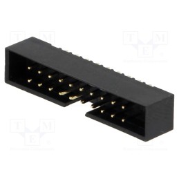 10 pcs : DS1014-20SF1B-B - Socket, IDC, male, PIN: 20, straight, THT, gold flash, 2mm