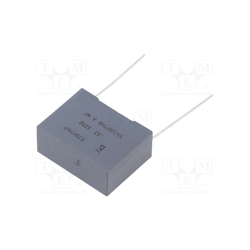 10 pcs : R75RN312050H3J - Capacitor: polypropylene, 120nF, 26.5x11x20mm, THT, ±5%, 22.5mm