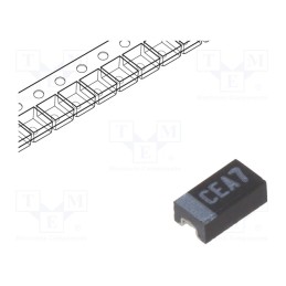 10 pcs : T527S106M025ATE150 - Capacitor: polymer, low ESR, 10uF, 25VDC, 1206, ESR: 150mΩ, SMD, ±20%