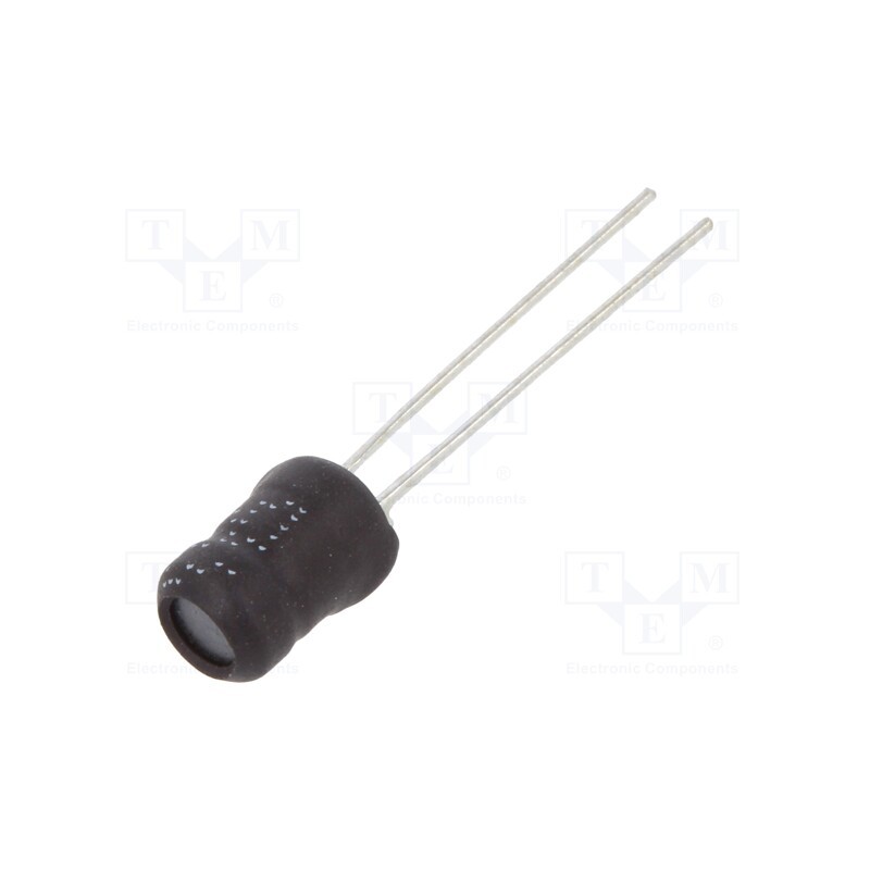 50 pcs : COIL0406-0.01 - Inductor: wire, THT, 10uH, Ioper: 1.6A, 100.48mΩ, ±10%, Ø5.5x7.5mm