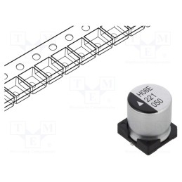 10 pcs : AEH1213221M050R - Capacitor: electrolytic, SMD, 220uF, 50VDC, Ø12.5x13.5mm, 5000h