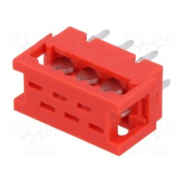 10 pcs : DS1015-02-06R6 - Wire-board, adapter, PIN: 6, IDC,THT, on PCBs,for ribbon cable