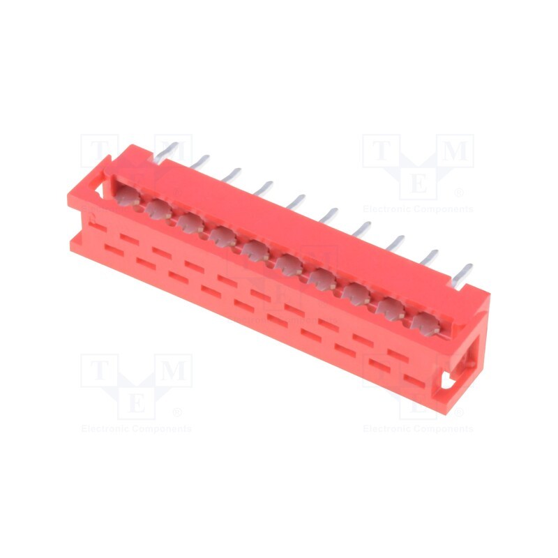 10 pcs : DS1015-02-20R6 - Wire-board, adapter, PIN: 20, IDC,THT, on PCBs,for ribbon cable