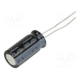 50 pcs : UVZ1E102MPD1TD - Capacitor: electrolytic, THT, 1000uF, 25VDC, Ø10x20mm, Pitch: 5mm