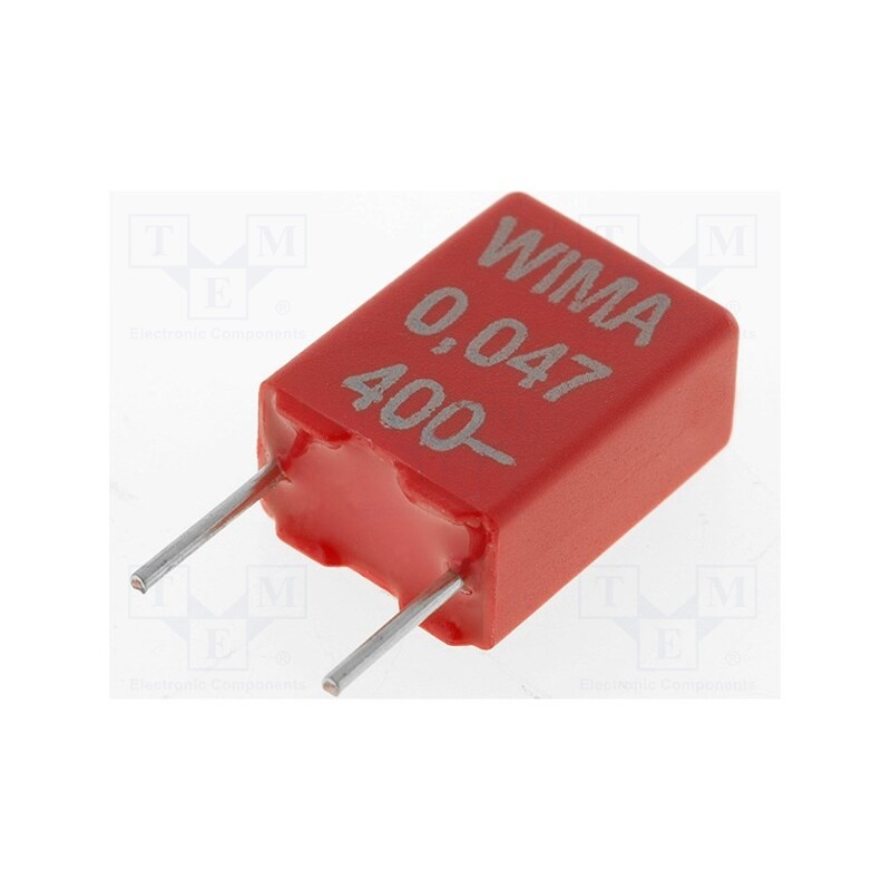 50 pcs : MKS2G024701E00KSSD - Capacitor: polyester, 47nF, 200VAC, 400VDC, 5mm, ±10%, -55÷100°C