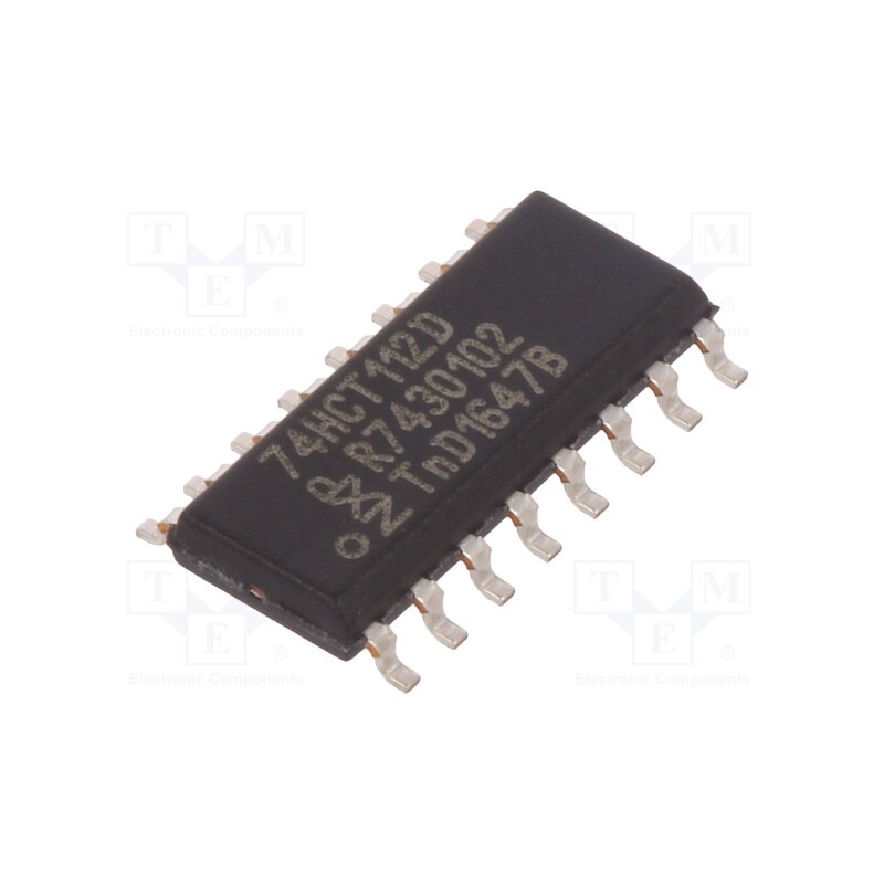 10 pcs : 74HCT112D,652 - IC: digital, JK flip-flop, Ch: 2, IN: 5, CMOS,TTL, SMD, SO16, , HCT