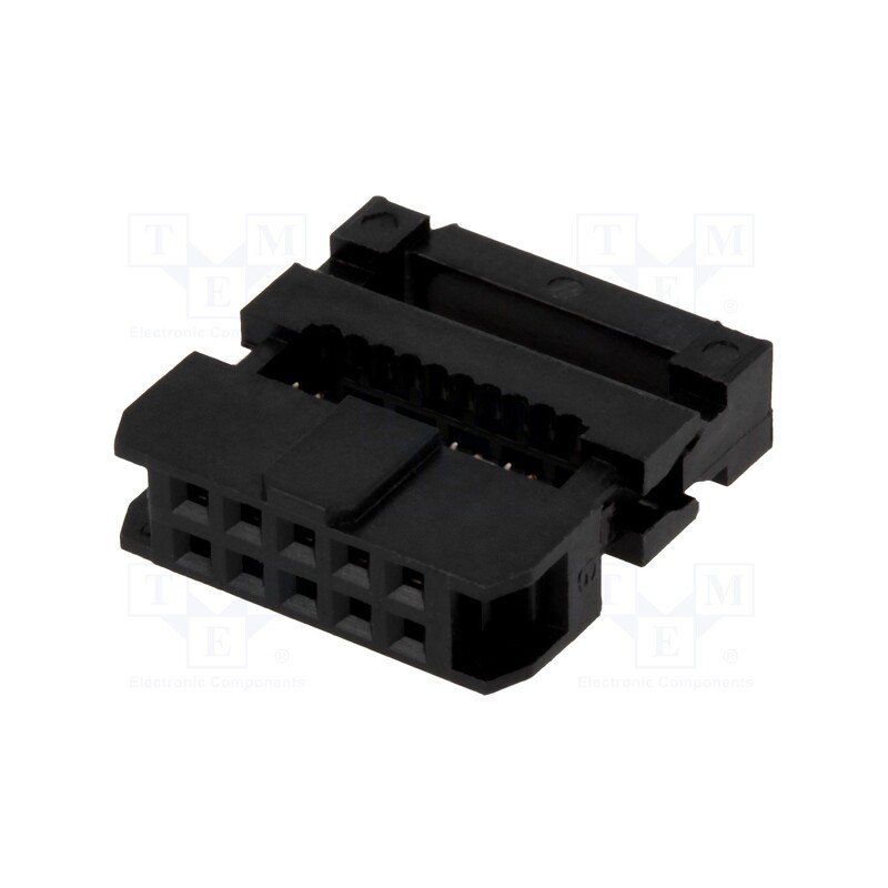 10 pcs : DS1017-10MA2B - Plug, IDC, female, PIN: 10, IDC, for ribbon cable, 1mm, gold flash