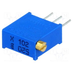 20 pcs : T910X-1K - Potentiometer: mounting, multiturn, 1kΩ, 500mW, THT, ±10%, linear