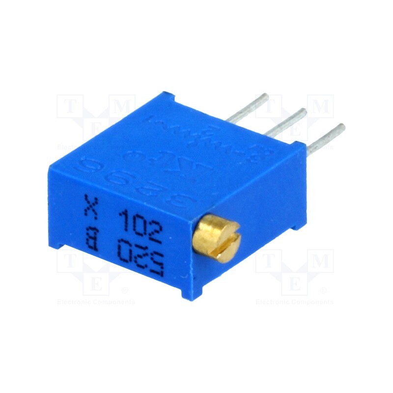 20 pcs : T910X-1K - Potentiometer: mounting, multiturn, 1kΩ, 500mW, THT, ±10%, linear