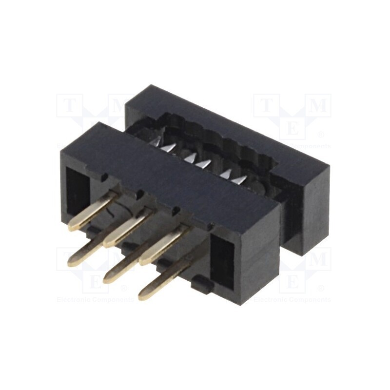 10 pcs : DS1018-02-06B2 - IDC transition, PIN: 6, THT, for ribbon cable, 1mm, Layout: 2x3
