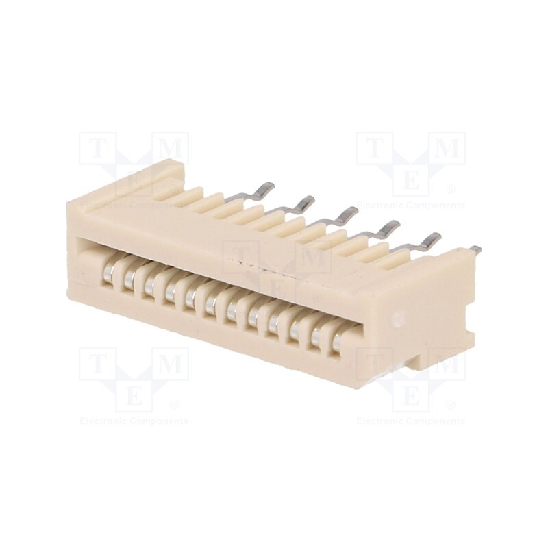 20 pcs : DS1020-01-12BT1 - Connector: FFC/FPC, straight, PIN: 12, Non-ZIF, THT, tinned, 20mΩ