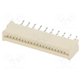 20 pcs : DS1020-01-20BT1 - Connector: FFC/FPC, straight, PIN: 20, Non-ZIF, THT, tinned, 20mΩ