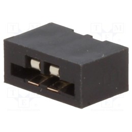 50 pcs : DS1020-02ST1D - Connector: FFC/FPC, straight, PIN: 2, Non-ZIF, THT, tinned, 20mΩ