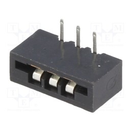 50 pcs : DS1020-03RT1D - Connector: FFC/FPC, angled 90°, PIN: 3, Non-ZIF, THT, tinned, 20mΩ