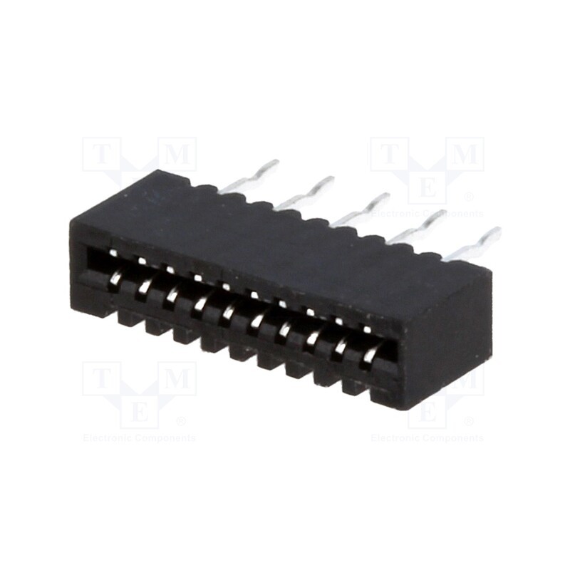 20 pcs : DS1020-04-10BVT1 - Connector: FFC/FPC, straight, PIN: 10, Non-ZIF, THT, tinned, 20mΩ