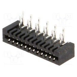 20 pcs : DS1020-04-12BRT1 - Connector: FFC/FPC, angled 90°, PIN: 12, Non-ZIF, THT, tinned, 20mΩ