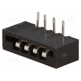 50 pcs : DS1020-04RT1D - Connector: FFC/FPC, angled 90°, PIN: 4, Non-ZIF, THT, tinned, 20mΩ