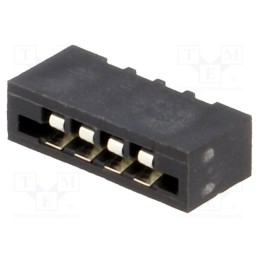 50 pcs : DS1020-04ST1D - Connector: FFC/FPC, straight, PIN: 4, Non-ZIF, THT, tinned, 20mΩ