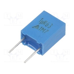 50 pcs : B32529C0105K000 - Capacitor: polyester, 1uF, 40VAC, 63VDC, 5mm, ±10%, 7.3x9.5x4.5mm