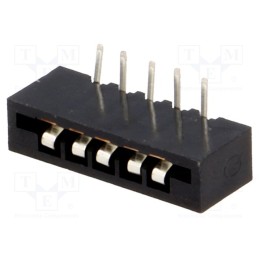 50 pcs : DS1020-05RT1D - Connector: FFC/FPC, angled 90°, PIN: 5, Non-ZIF, THT, tinned, 20mΩ