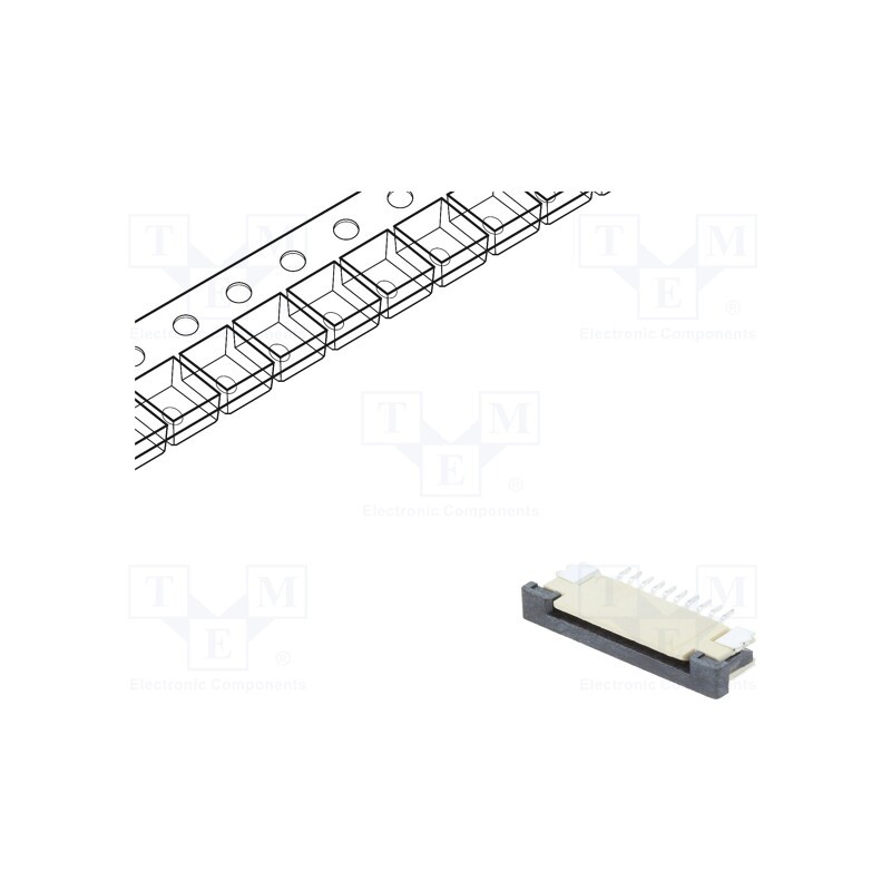 20 pcs : DS1020-07-10VBT1A-R - Connector: FFC/FPC, horizontal, PIN: 10, ZIF, SMT, tinned, 30mΩ, 1mm