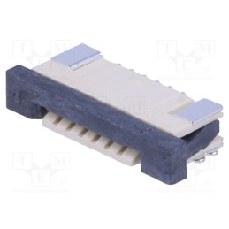 20 pcs : DS1020-07-6VBT1A-R - Connector: FFC/FPC, horizontal, PIN: 6, ZIF, SMT, tinned, 30mΩ, 1mm