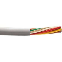 1 Reel of 50 M - Alpha Wire Multicore Data Cable, 0.23 mm², 15 Cores, 24 AWG, Unscreened, 50m, Grey Sheath