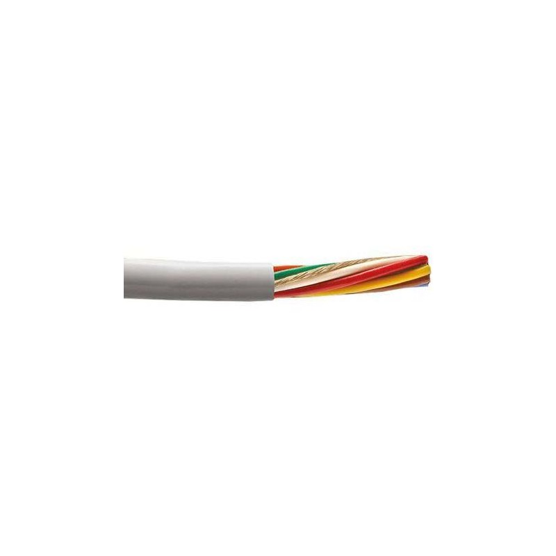 1 Reel of 50 M - Alpha Wire Multicore Data Cable, 0.23 mm², 15 Cores, 24 AWG, Unscreened, 50m, Grey Sheath