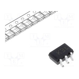 20 pcs : PESD3V3L5UY,115 - Diode: TVS array, 5.6V, 2.5A, SOT363, Features: ESD protection