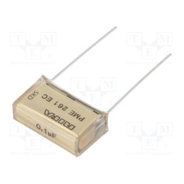 10 pcs : PME261EC6100KR30 - Capacitor: paper, 100nF, 300VAC, 20.3mm, ±10%, THT, PME261, 630VDC
