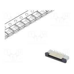20 pcs : DS1020-08-16VBT11-R - Connector: FFC/FPC, vertical, PIN: 16, ZIF, SMT, 500mA, tinned, 30mΩ
