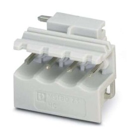 200 pcs - Phoenix Contact 5mm Pitch 4 Way Right Angle Pluggable Terminal Block, Header
