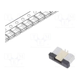 20 pcs : DS1020-08-4VBT11-R - Connector: FFC/FPC, vertical, PIN: 4, ZIF, SMT, 500mA, tinned, 30mΩ