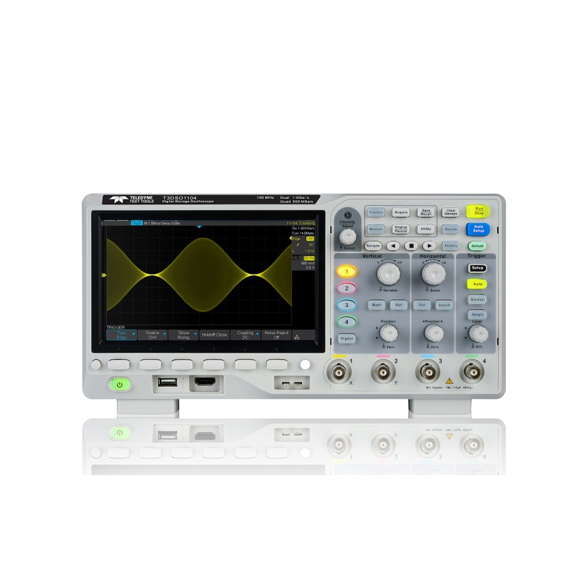 1 pcs - Teledyne LeCroy T3DSO1204 T3DSO1000 Series Digital Bench Oscilloscope, 4 Analogue Channels, 200MHz - UKAS Calibrated