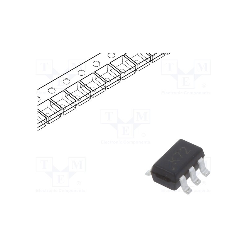 20 pcs : 2N7002DW-TP - Transistor: N-MOSFET x2, unipolar, 60V, 0.215A, 0.3W, SOT363