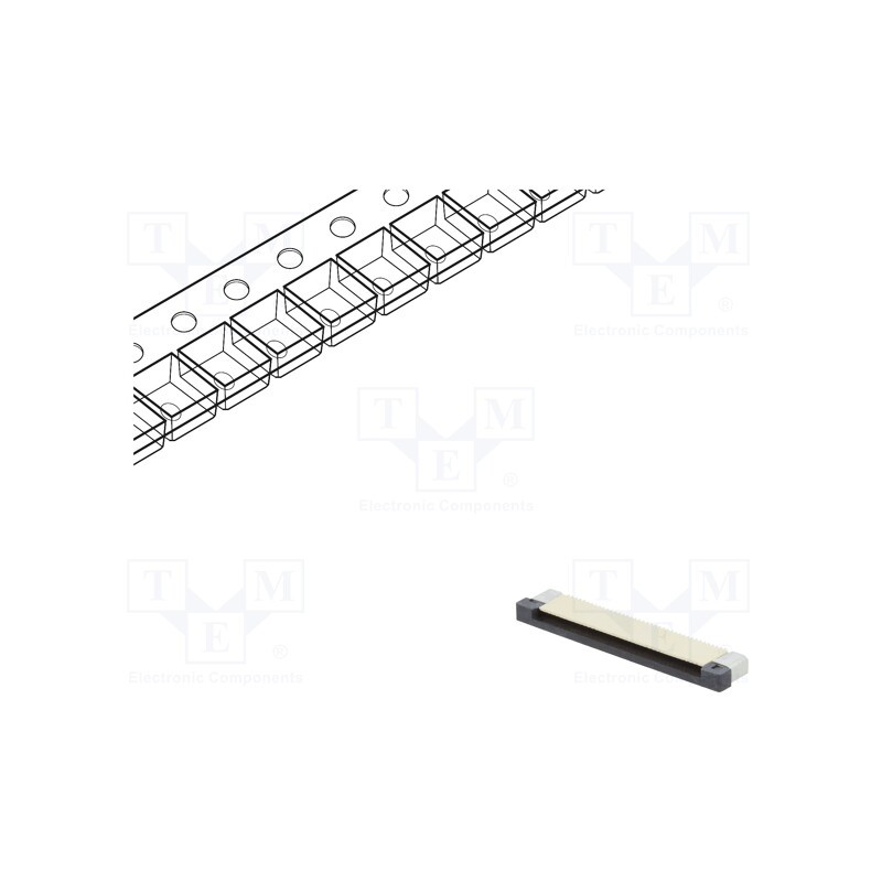 20 pcs : DS1020-09-40VBT1B-R - Connector: FFC/FPC, horizontal, PIN: 40, ZIF, SMT, 500mA, tinned
