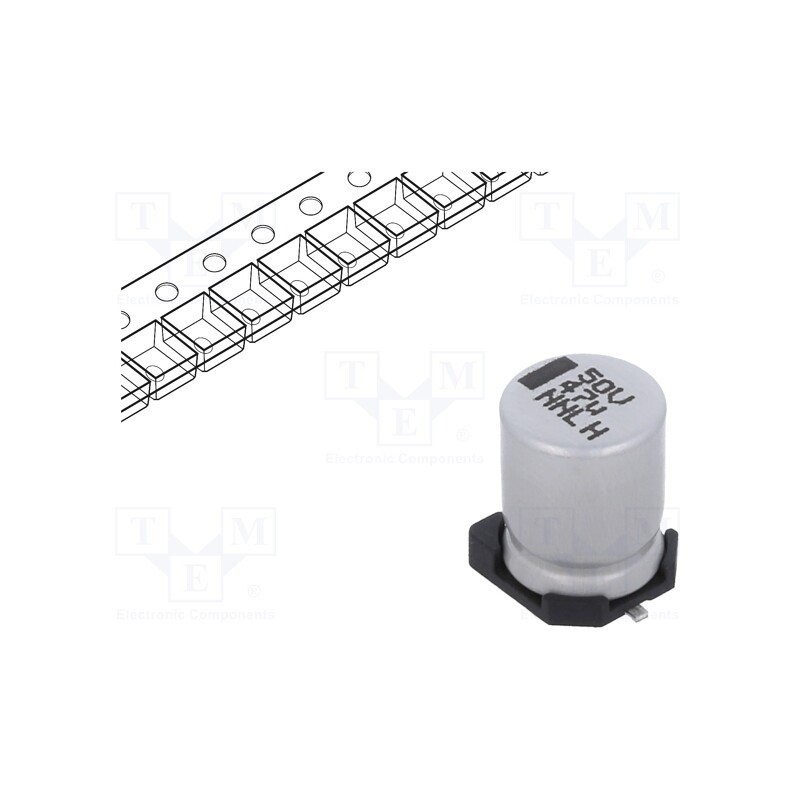 10 pcs : MAL214097103E3 - Capacitor: electrolytic, SMD, 47uF, 50VDC, 8x8x10mm, ±20%