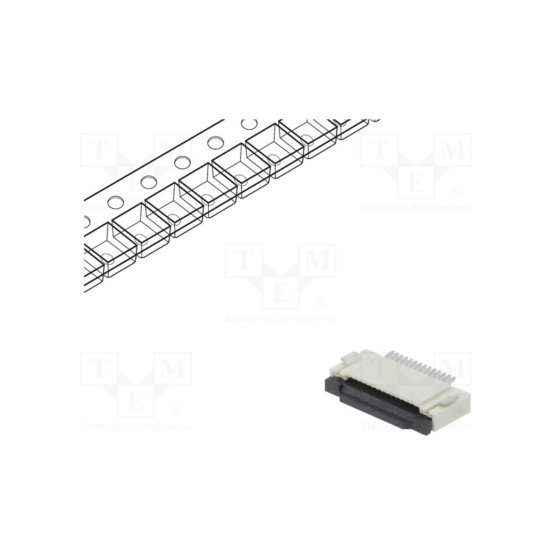 20 pcs : DS1020-11-14VBT1-R - Connector: FFC/FPC, horizontal, PIN: 14, ZIF, SMT, 500mA, tinned