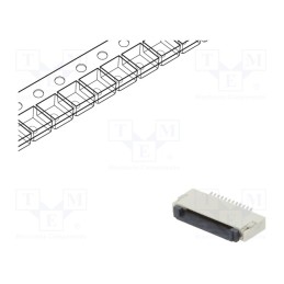 20 pcs : DS1020-12-12VBT1A-R - Connector: FFC/FPC, horizontal, PIN: 12, ZIF, SMT, 500mA, tinned
