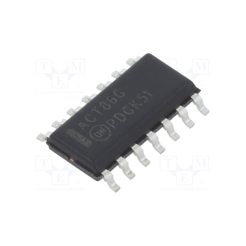 10 pcs : MC74ACT86DG - IC: digital, XOR, Ch: 4, IN: 2, SMD, SO14, 2÷6VDC, -40÷85°C, , 40uA
