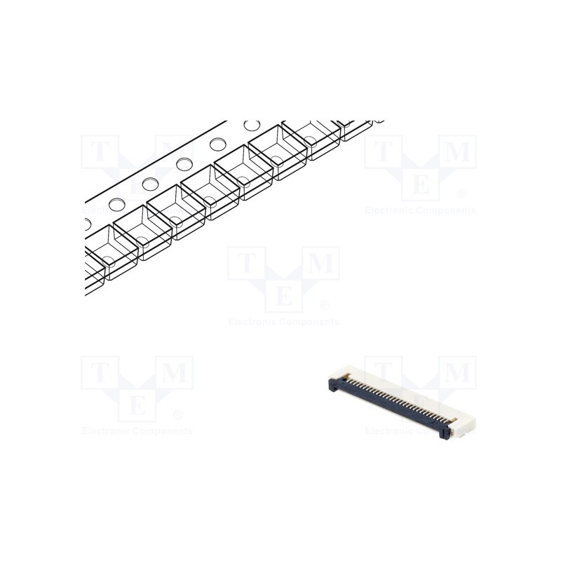 20 pcs : DS1020-12-30VBT1A-R - Connector: FFC/FPC, horizontal, PIN: 30, ZIF, SMT, 500mA, tinned