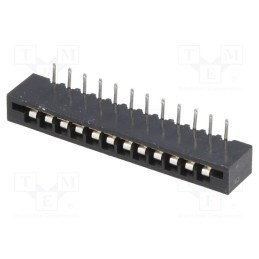 50 pcs : DS1020-12RT1D - Connector: FFC/FPC, angled 90°, PIN: 12, Non-ZIF, THT, tinned, 20mΩ