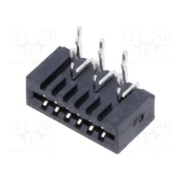 20 pcs : DS1020-15-6VBT1-R - Connector: FFC/FPC, angled 90°, PIN: 6, Non-ZIF, THT, tinned, 30mΩ