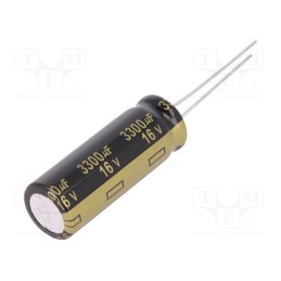 10 pcs : EEUFM1C332L - Capacitor: electrolytic, low ESR, THT, 3300uF, 16VDC, Ø12.5x35mm