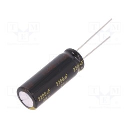 10 pcs : EEUFM1E222L - Capacitor: electrolytic, low ESR, THT, 2200uF, 25VDC, Ø12.5x35mm