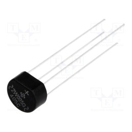10 pcs : 2W005G-E4/51 - Bridge rectifier: single-phase, Urmax: 50V, If: 2A, Ifsm: 60A, round