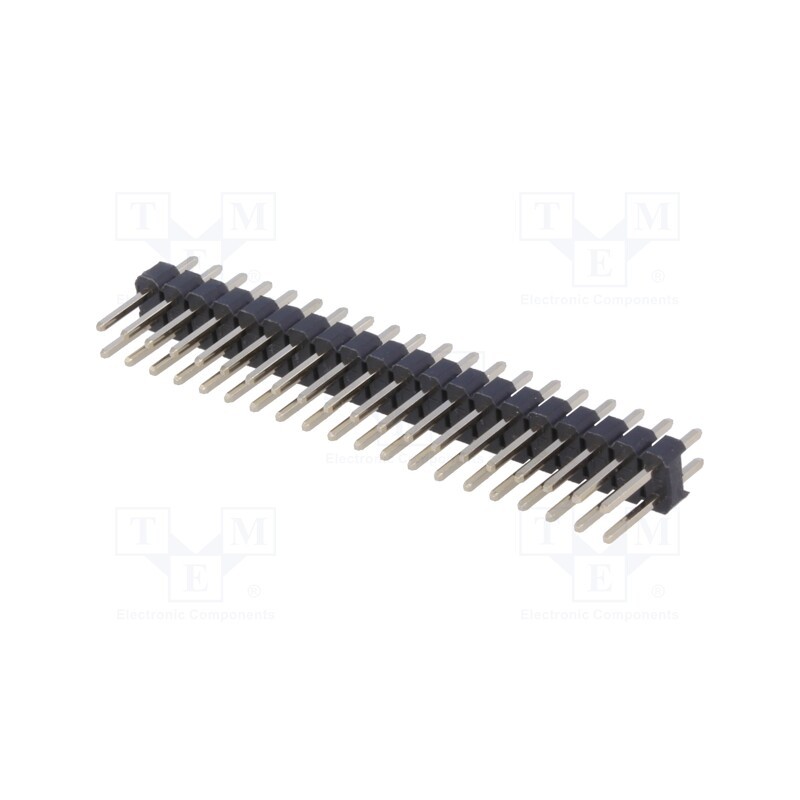 50 pcs : DS1021-2*20SF11-B - Pin header, pin strips, male, PIN: 40, straight, 2.54mm, THT, 2x20
