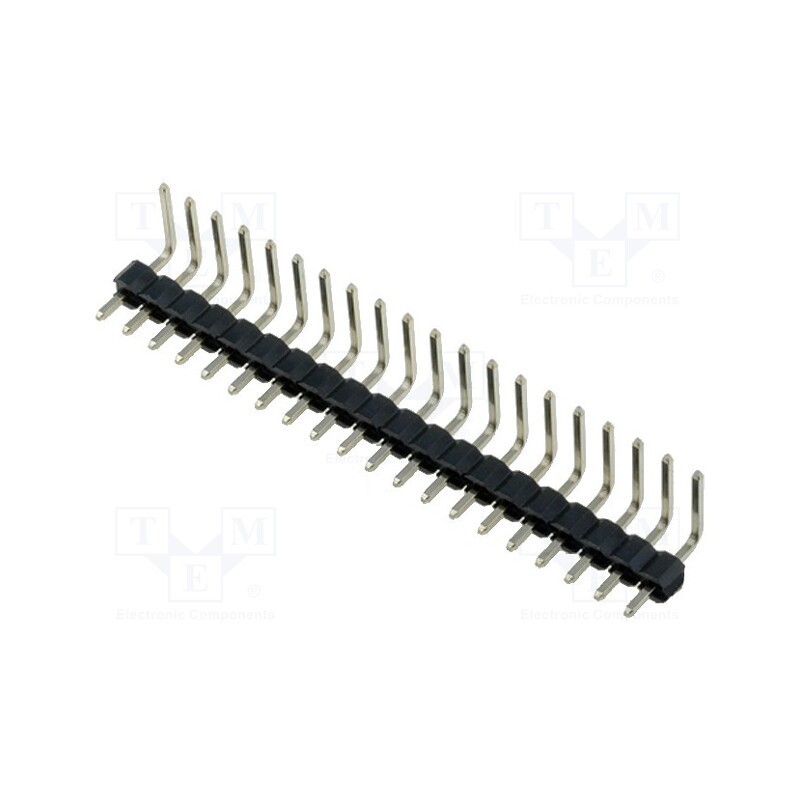 20 pcs : DS1022-1*20RUF1-1 - Pin header, pin strips, male, PIN: 20, angled 90°, 2.54mm, THT, 1x20